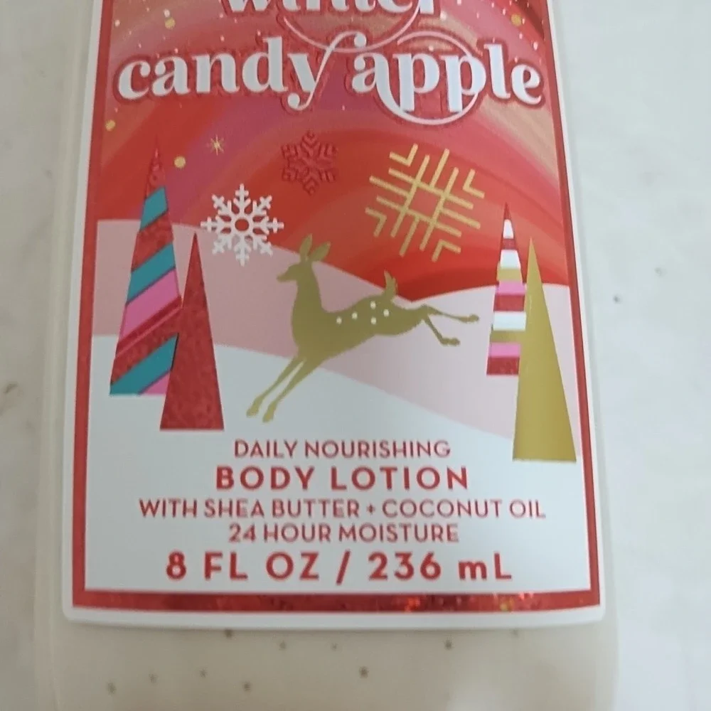 Bath & Body Works Body Lotion Shea Butter Winter Candy Apple 8oz Moisturizer NEW